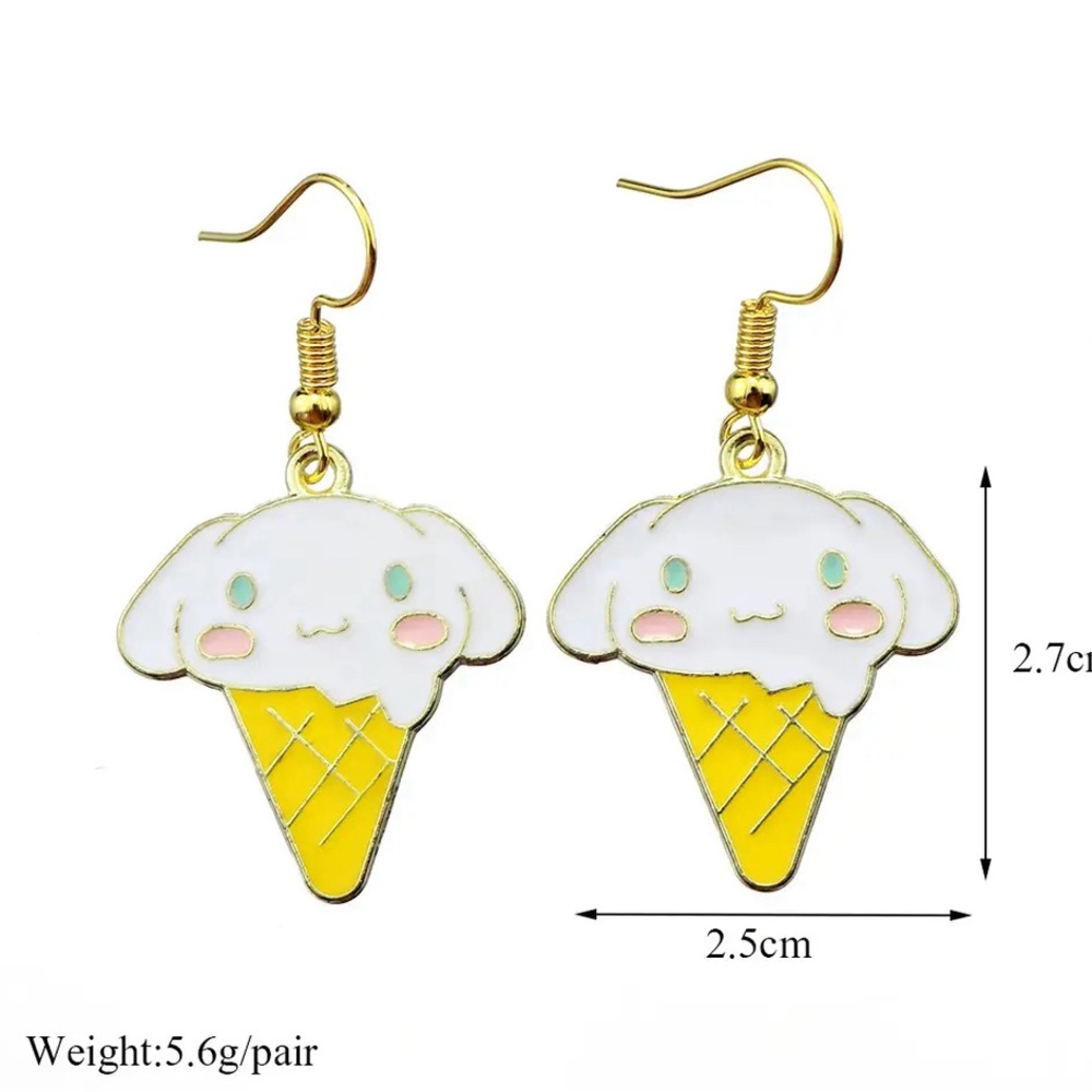 Cinnamoroll ice cream earrings